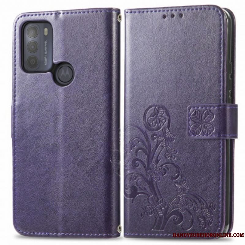 Flip Cover Moto G50 Asiatiske Blomster