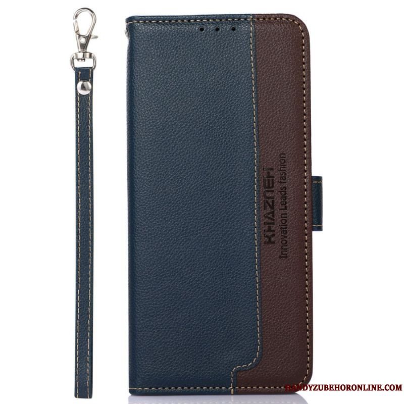 Flip Cover Moto G51 5G Lychee Style Rfid Khazneh
