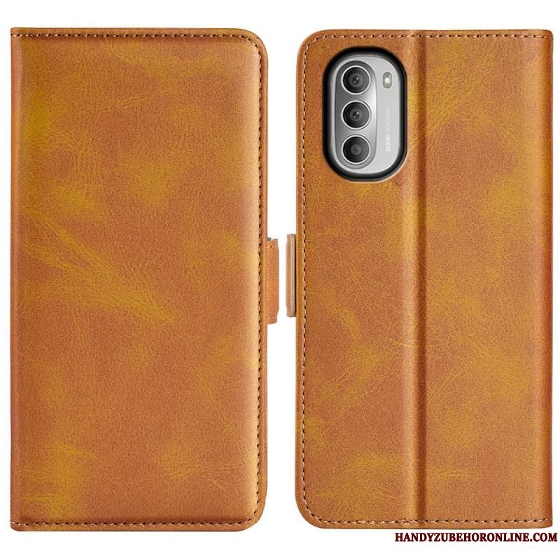 Flip Cover Moto G51 5G Læder Cover Dobbelt Klap