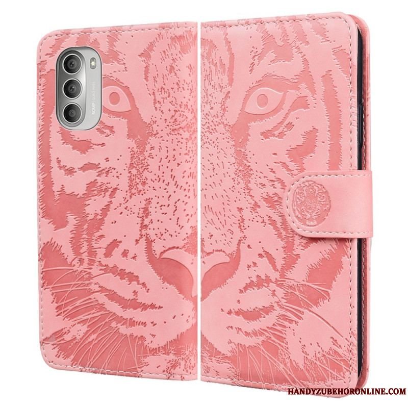 Flip Cover Moto G51 5G Tiger Ansigtsprint