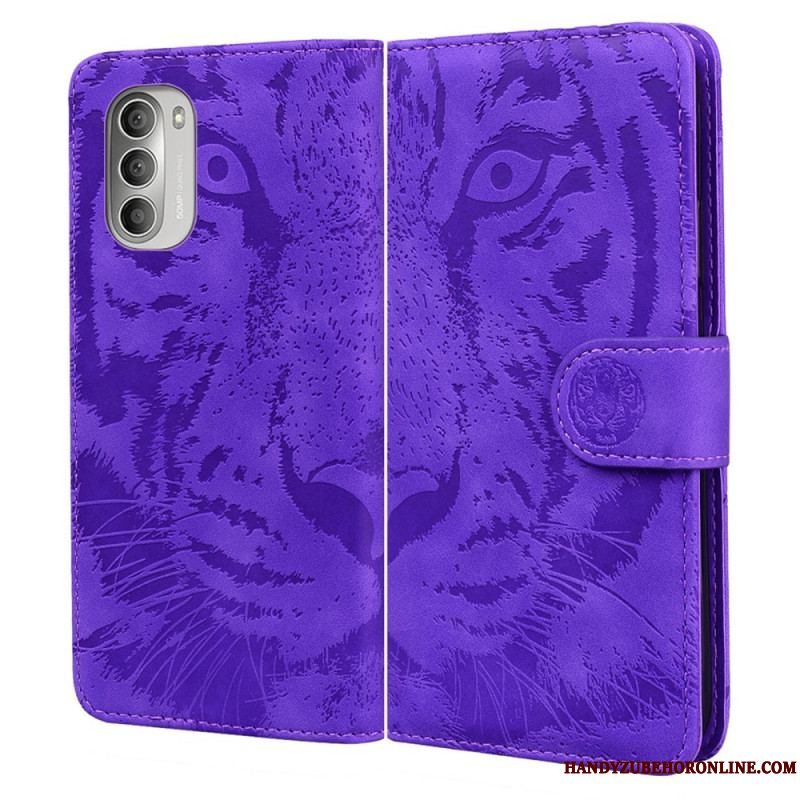 Flip Cover Moto G51 5G Tiger Ansigtsprint