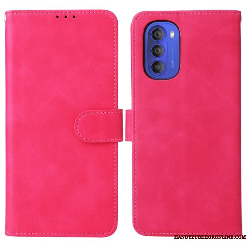 Flip Cover Moto G51 5G Vintage Skin-touch