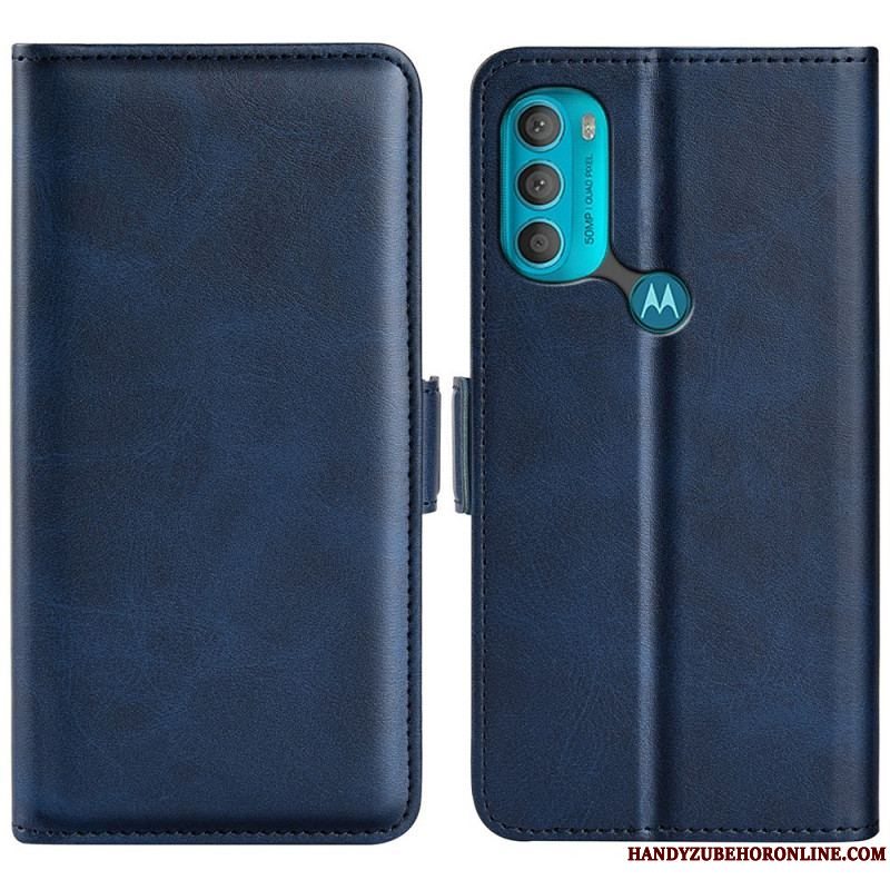 Flip Cover Moto G71 5G Læder Cover Dobbelt Klap