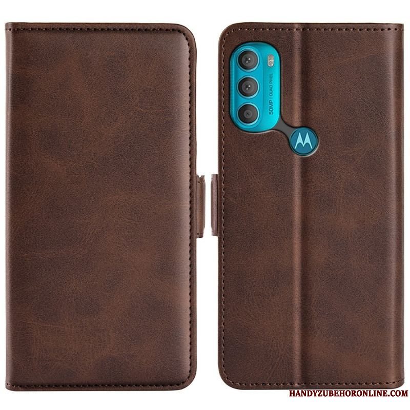 Flip Cover Moto G71 5G Læder Cover Dobbelt Klap