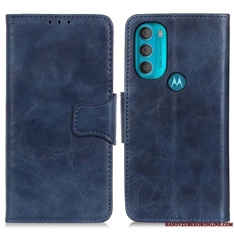 Flip Cover Moto G71 5G Læder Cover Dobbeltsidet Magnetisk Klap
