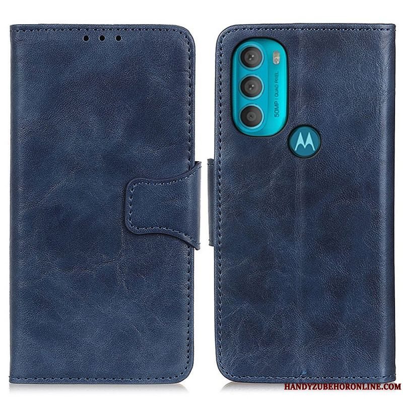 Flip Cover Moto G71 5G Læder Cover Dobbeltsidet Magnetisk Klap