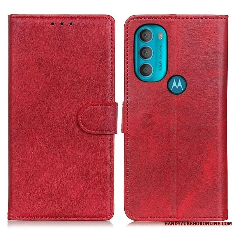 Flip Cover Moto G71 5G Retro Mat Lædereffekt