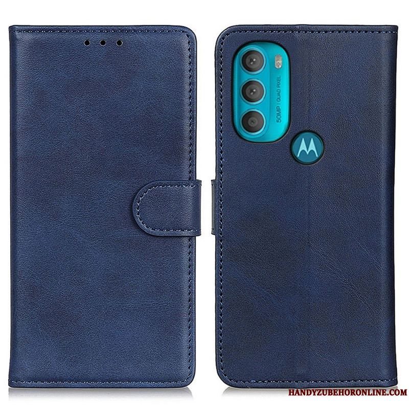 Flip Cover Moto G71 5G Retro Mat Lædereffekt