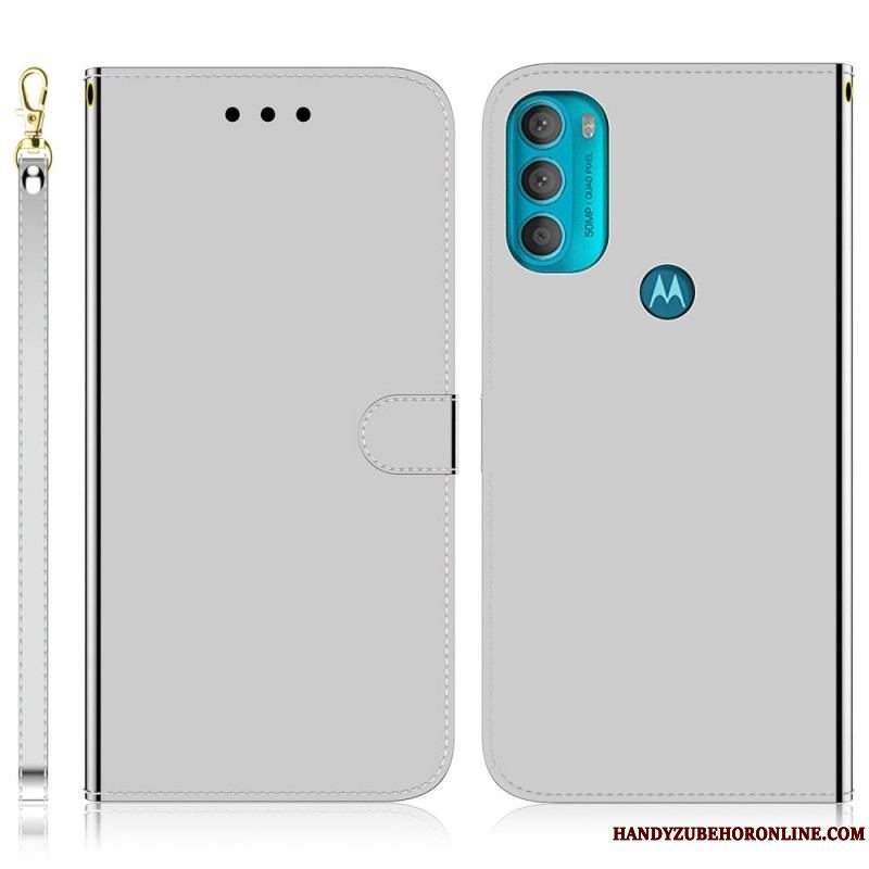 Flip Cover Moto G71 5G Spejlcover I Imiteret Læder