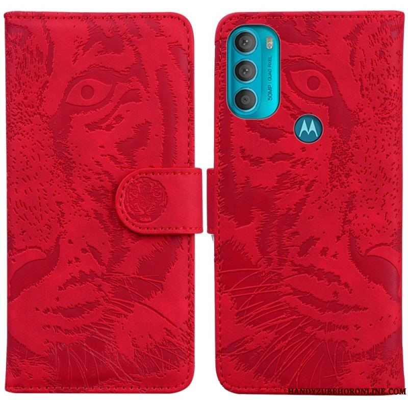 Flip Cover Moto G71 5G Tiger Ansigtsprint