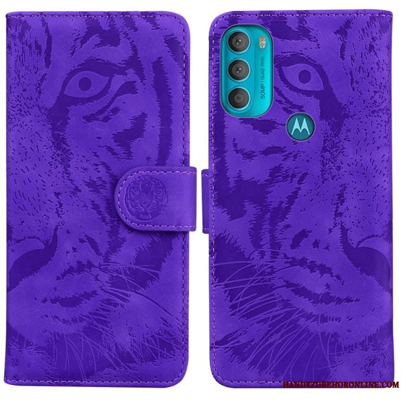 Flip Cover Moto G71 5G Tiger Ansigtsprint