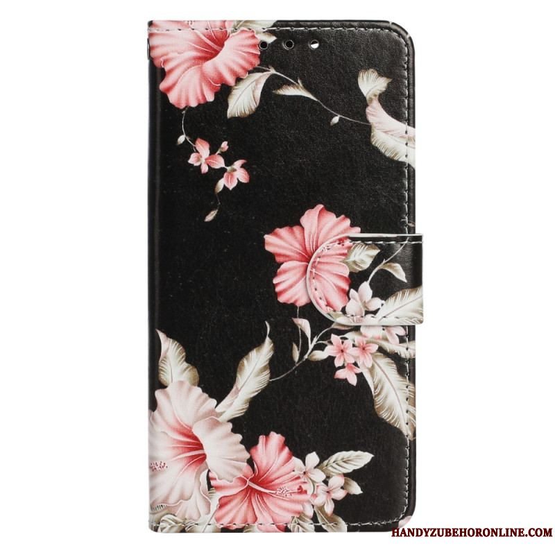 Flip Cover Moto G73 5G Intense Blomster