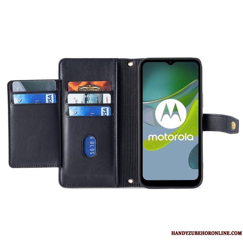 Flip Cover Moto G73 5G Pung Med Skulderrem Og Snor