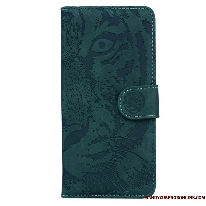 Flip Cover Moto G73 5G Tiger Fodaftryk