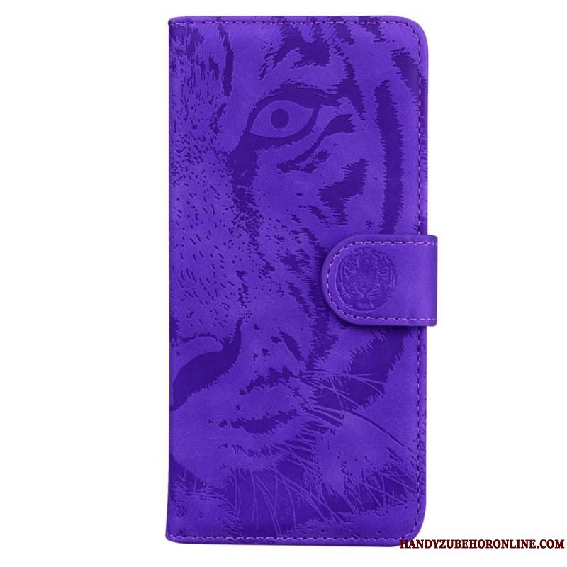 Flip Cover Moto G73 5G Tiger Fodaftryk