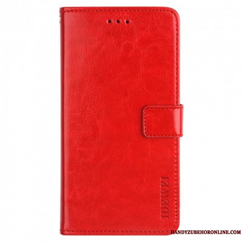 Flip Cover Motorola Edge 20 Pro Imiteret Læder Idewei