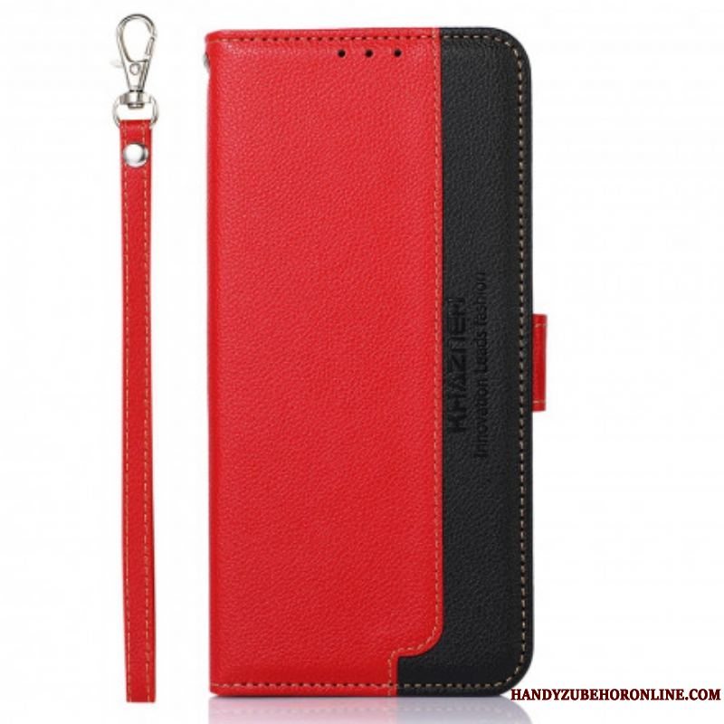 Flip Cover Motorola Edge 20 Pro Lychee Style Rfid Khazneh