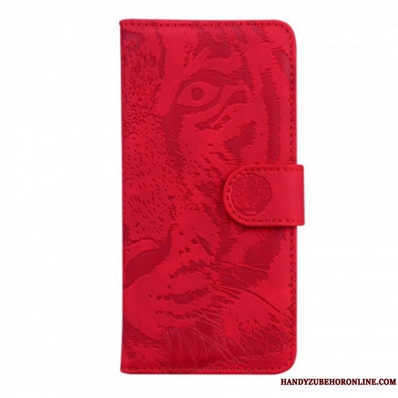 Flip Cover Motorola Edge 20 Pro Tiger Ansigtsprint