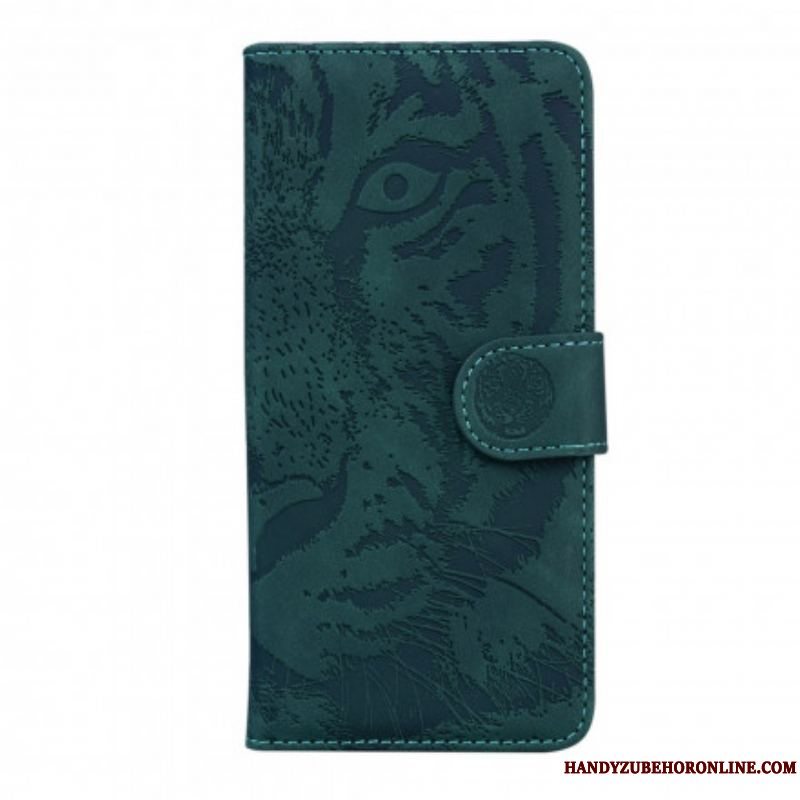 Flip Cover Motorola Edge 20 Pro Tiger Ansigtsprint