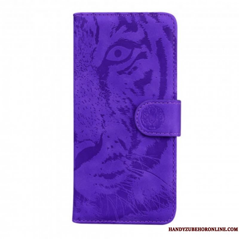 Flip Cover Motorola Edge 20 Pro Tiger Ansigtsprint