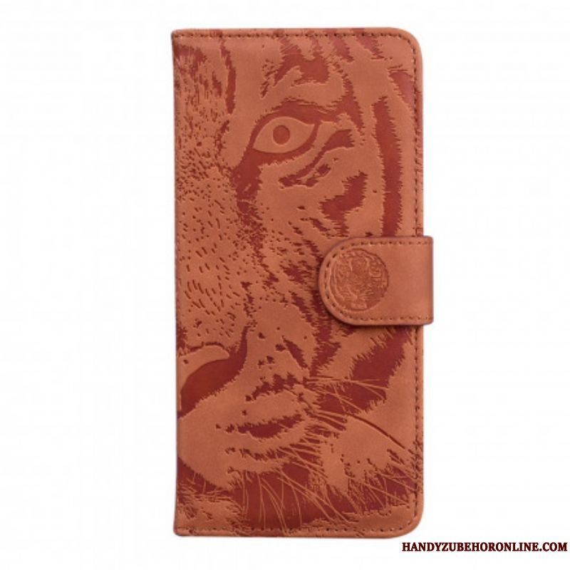 Flip Cover Motorola Edge 20 Pro Tiger Ansigtsprint