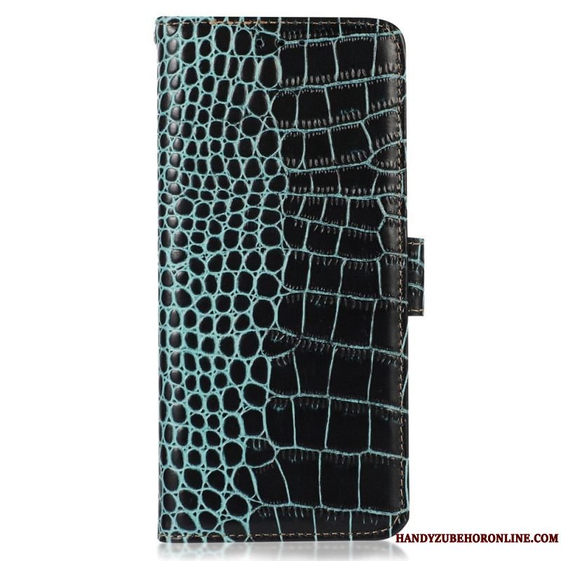 Flip Cover Motorola Edge 40 Pro Crocodile Style Rfid