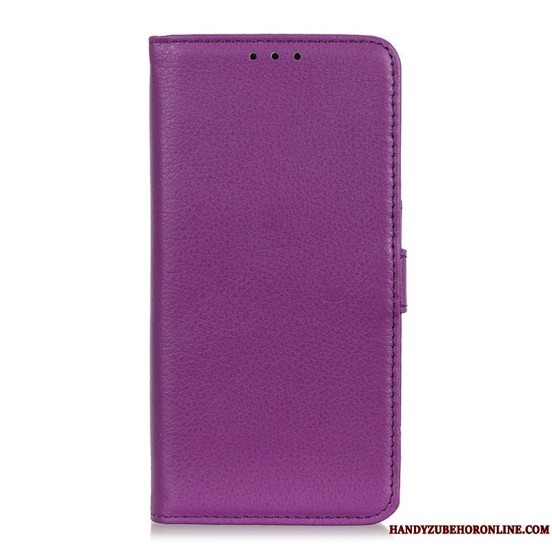 Flip Cover Samsung Galaxy A13 5G / A04s Premium Litchi Imiteret Læder