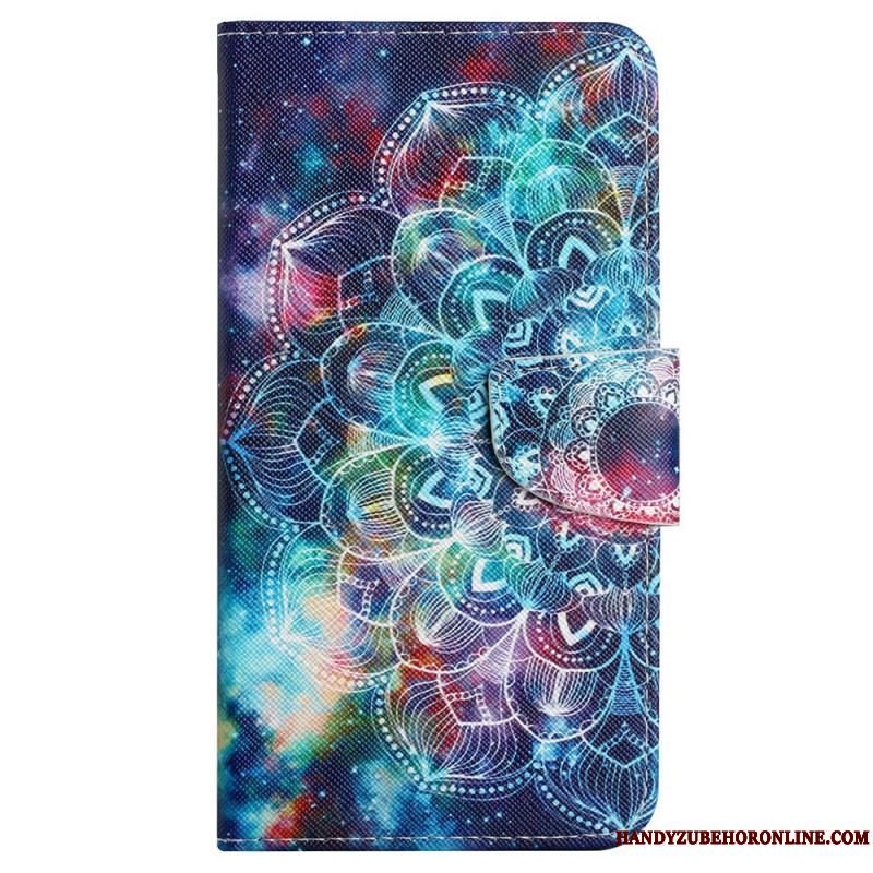 Flip Cover Samsung Galaxy A13 Med Snor Prangende Strappy Mandala