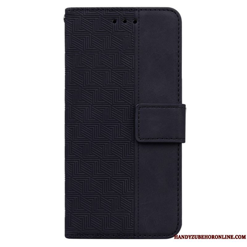 Flip Cover Samsung Galaxy A13 Med Snor Strappy Mønster