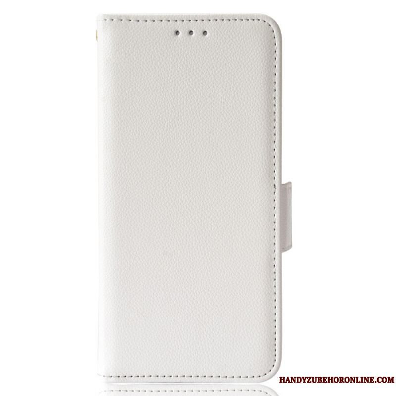 Flip Cover Samsung Galaxy A13 Traditionelt Litchi Imiteret Læder