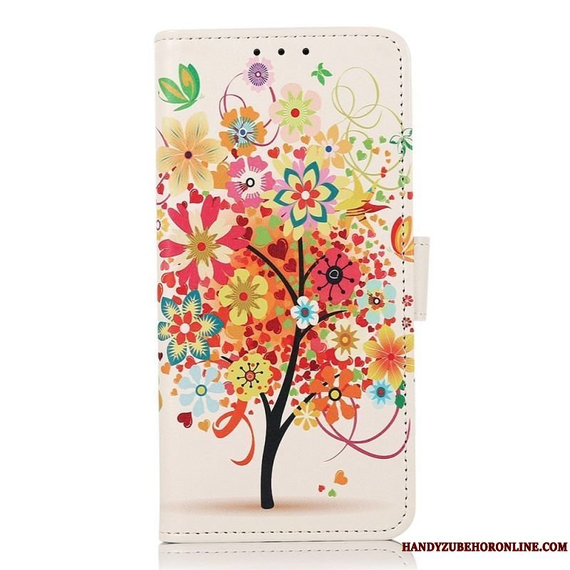 Flip Cover Samsung Galaxy A14 / A14 5G Blomstrende Træ