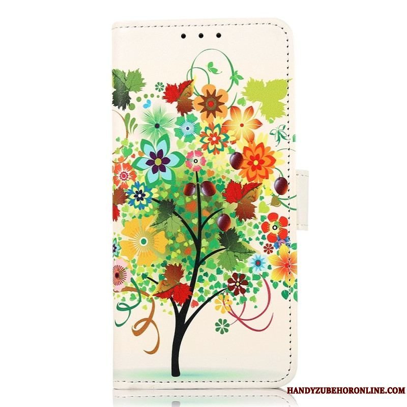 Flip Cover Samsung Galaxy A14 / A14 5G Blomstrende Træ