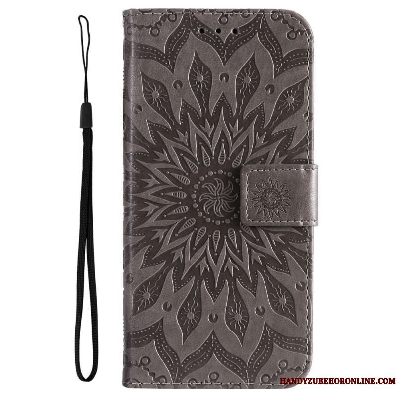 Flip Cover Samsung Galaxy A14 / A14 5G Mandala Sun Med Snor