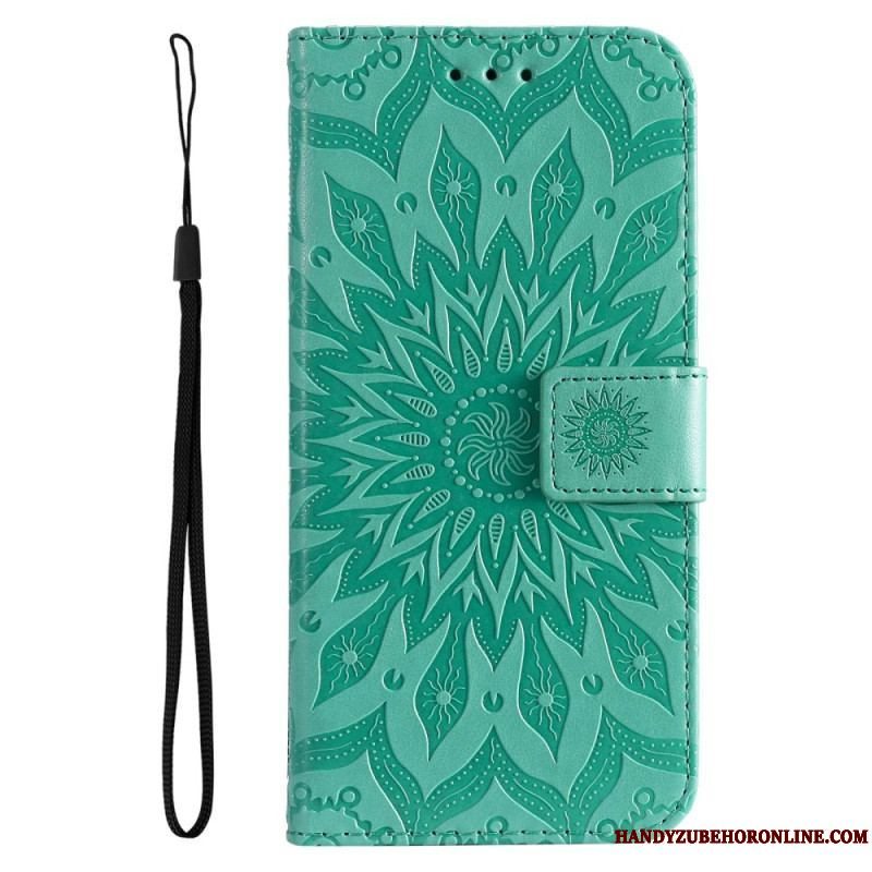 Flip Cover Samsung Galaxy A14 / A14 5G Mandala Sun Med Snor