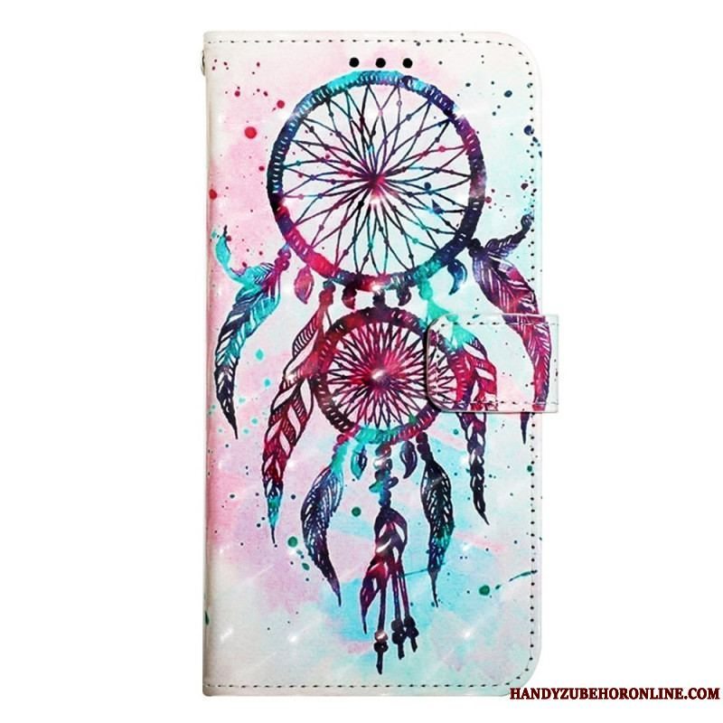 Flip Cover Samsung Galaxy A14 / A14 5G Med Snor Strap Dream Catcher