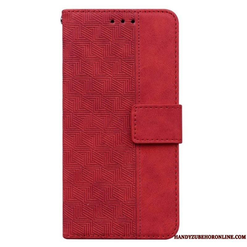 Flip Cover Samsung Galaxy A14 / A14 5G Med Snor Strappy Mønster