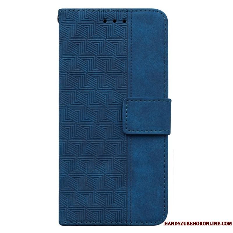 Flip Cover Samsung Galaxy A14 / A14 5G Med Snor Strappy Mønster