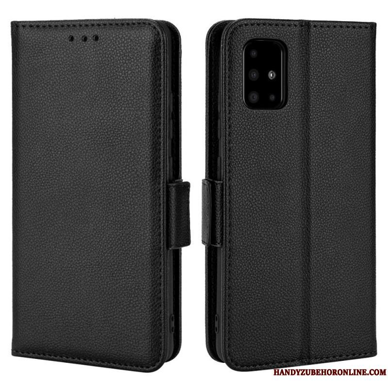 Flip Cover Samsung Galaxy A51 5G Læder Cover Flap Dobbelt Nye Farver