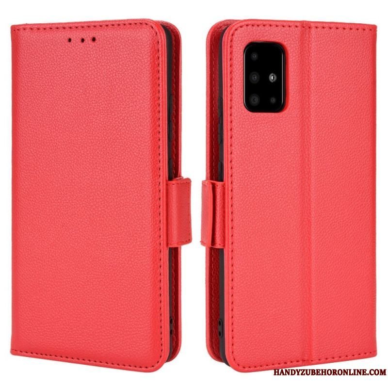 Flip Cover Samsung Galaxy A51 5G Læder Cover Flap Dobbelt Nye Farver