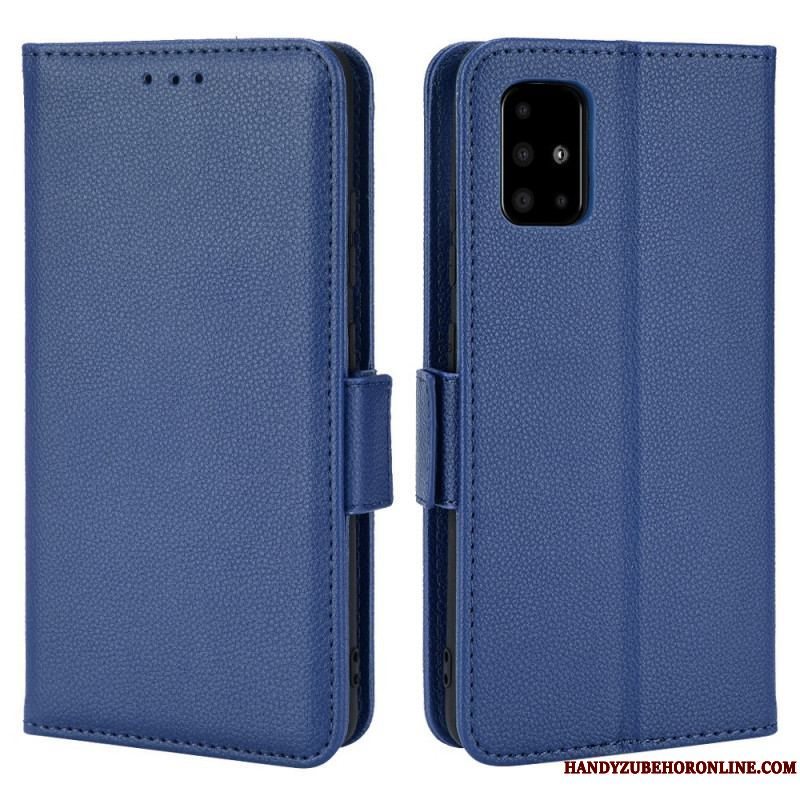 Flip Cover Samsung Galaxy A51 5G Læder Cover Flap Dobbelt Nye Farver