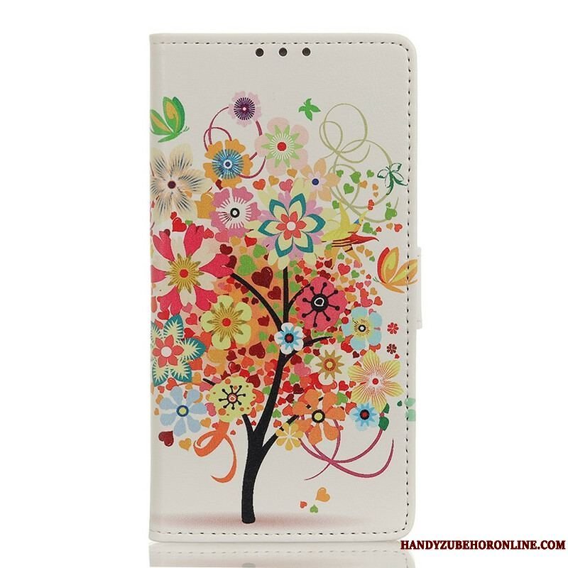 Flip Cover Samsung Galaxy A52 4G / A52 5G / A52s 5G Blomstrende Træ