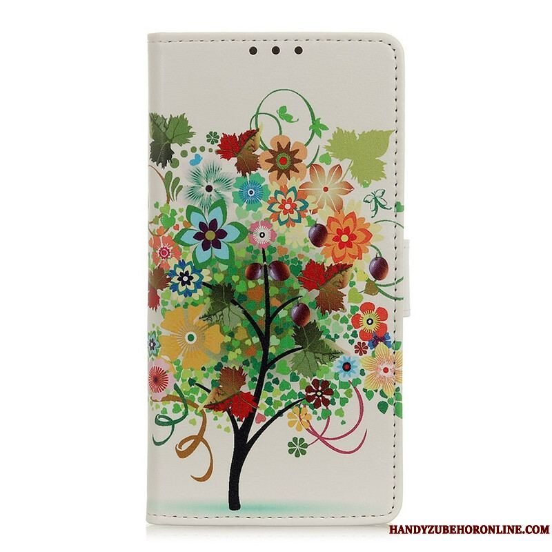 Flip Cover Samsung Galaxy A52 4G / A52 5G / A52s 5G Blomstrende Træ