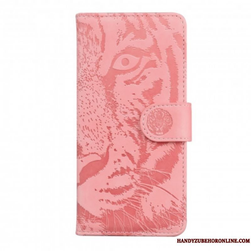 Flip Cover Samsung Galaxy A52 4G / A52 5G / A52s 5G Tiger Ansigtsprint