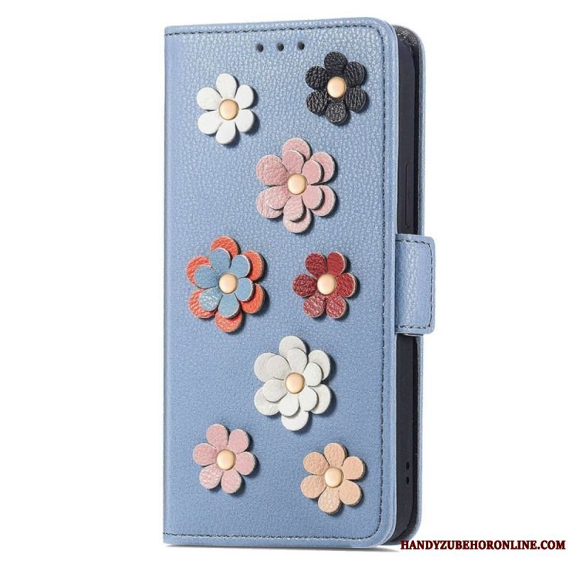 Flip Cover Samsung Galaxy A53 5G 3d Blomster