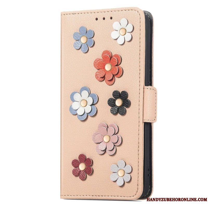 Flip Cover Samsung Galaxy A53 5G 3d Blomster