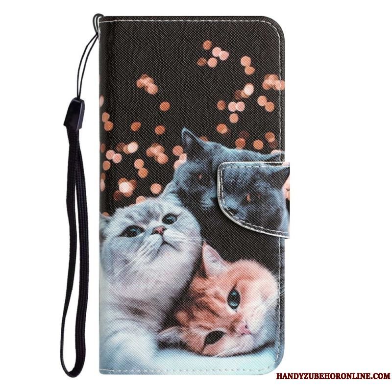 Flip Cover Samsung Galaxy A53 5G Med Snor Kun Thong Cats