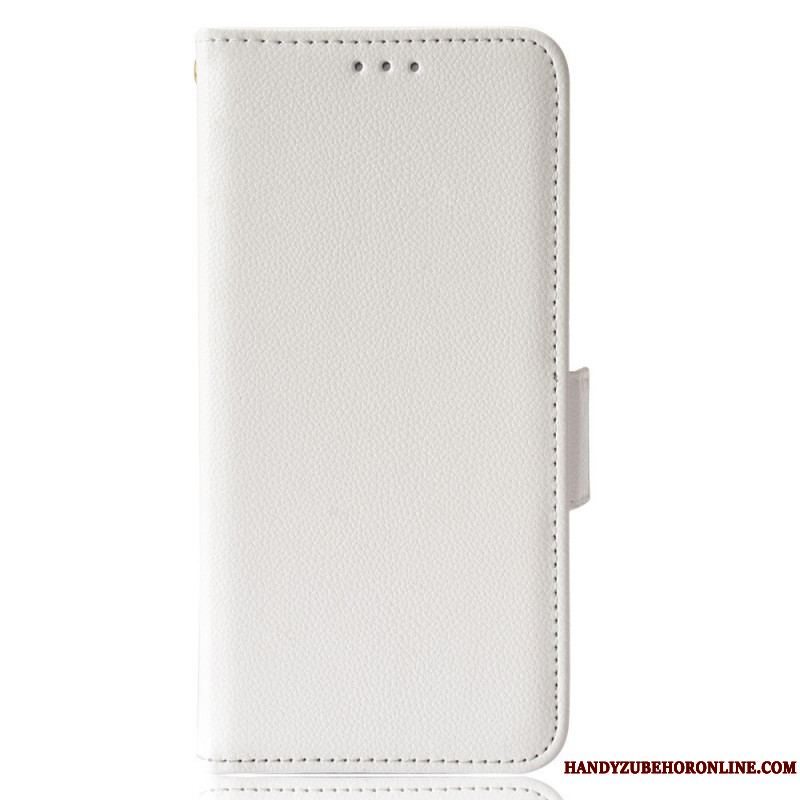 Flip Cover Samsung Galaxy A53 5G Traditionelt Litchi Imiteret Læder
