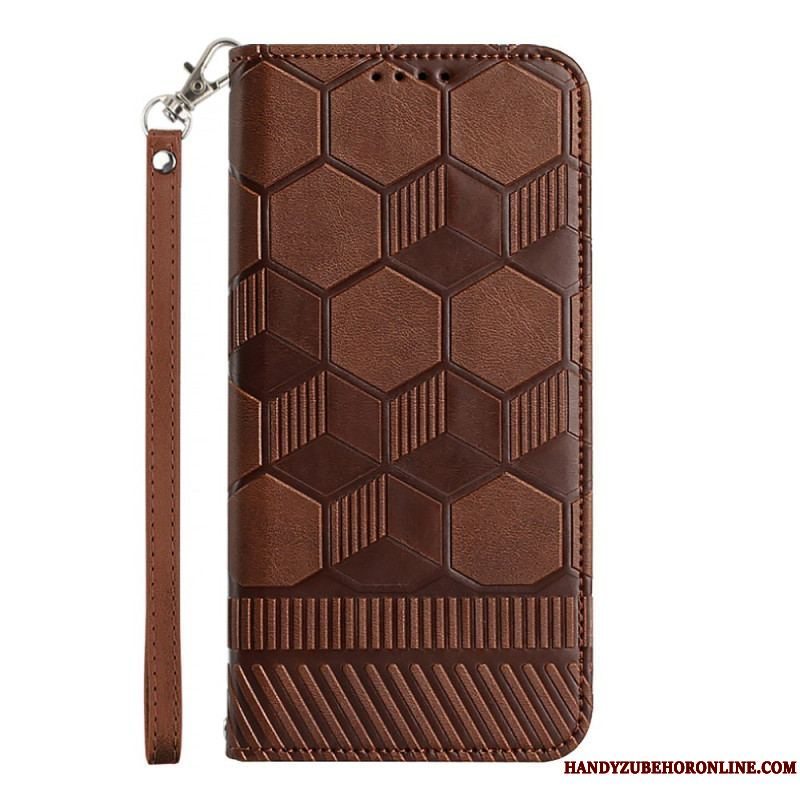 Flip Cover Samsung Galaxy A54 5G Fodboldbold Mønster