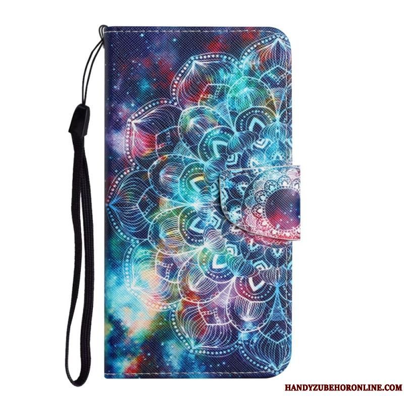 Flip Cover Samsung Galaxy A54 5G Med Snor Strappy Mandala