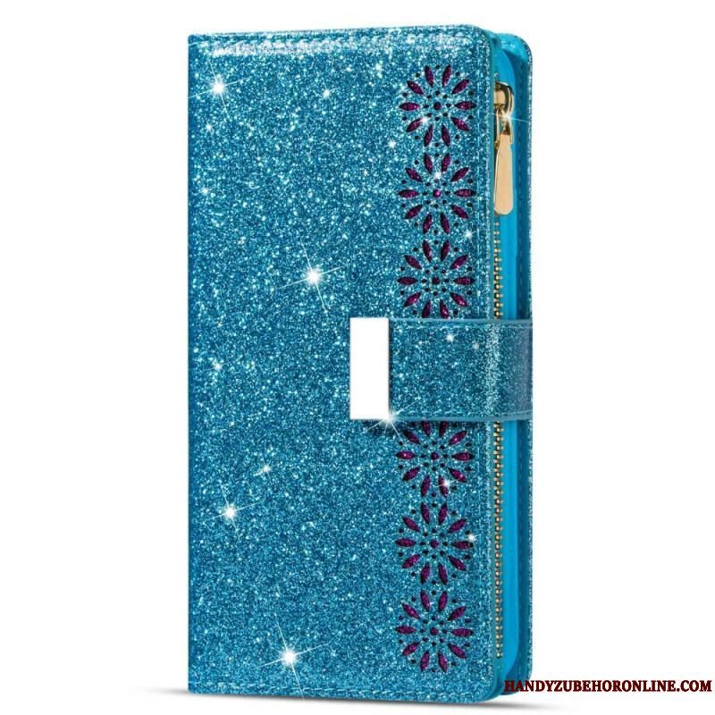 Flip Cover Samsung Galaxy A54 5G Punge Etui Pung Med Pailletter